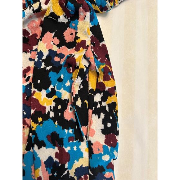 NWT Donna Morgan Off The Shoulder Printed Short Sleeve Midi Dress 14/Med - Picture 8 of 16